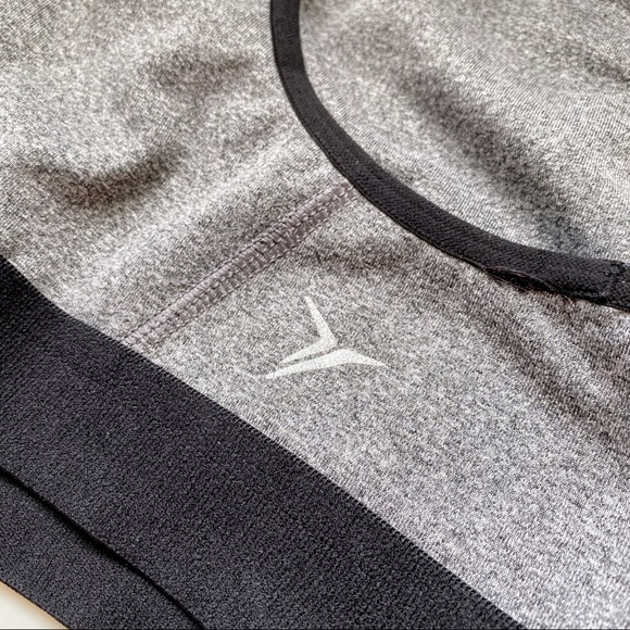 Old Navy Medium Grey and Black Racerback Sports Bra - Picture 3 of 4